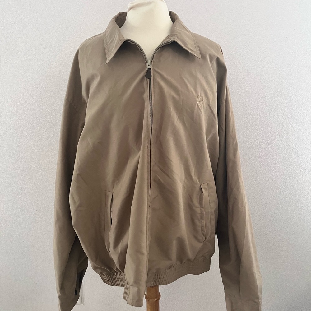 Chaps Ralph Lauren tan full zip windbreaker jacket